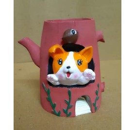 Cute Cat Resin Pot